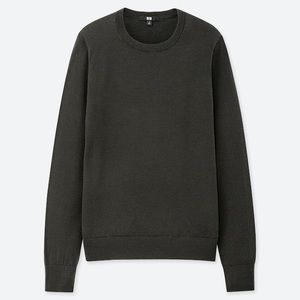Uniqlo 100% Extra Fine Merino Sweater Olive NWT